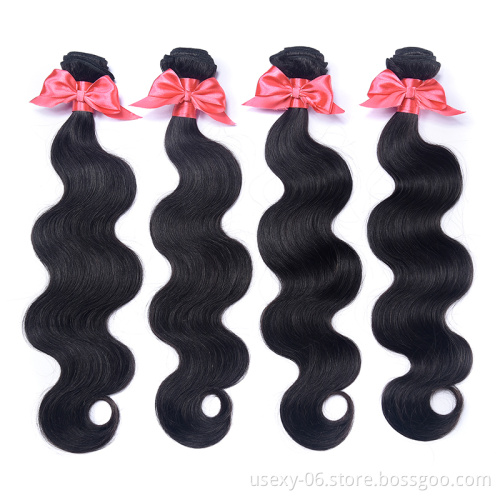 Usexy Best Selling Remy Brazilian Hair Weave Body Wave Bundles With 360 Lace Frontal
